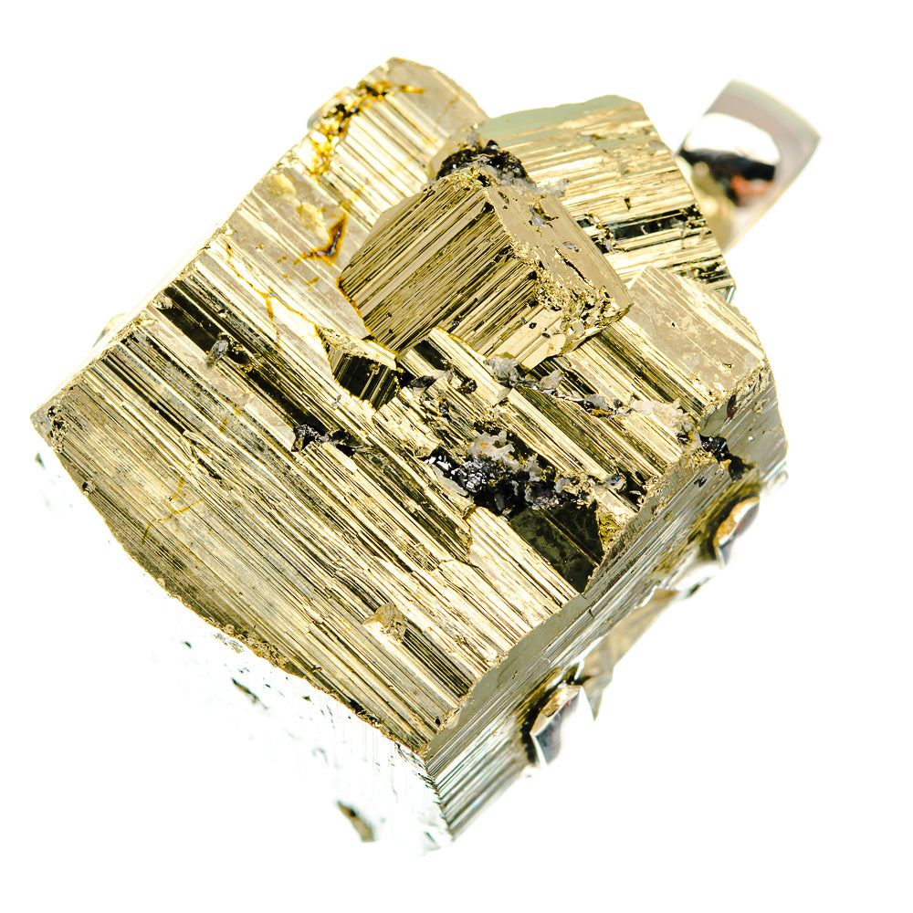 Pyrite Pendants handcrafted by Ana Silver Co - PD30792 - Photo 2