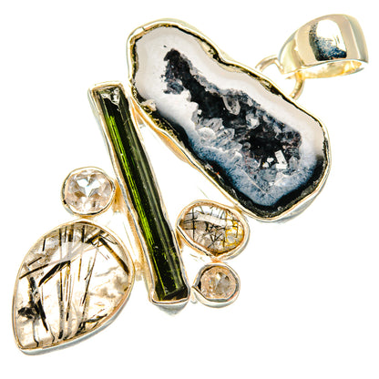 Coconut Geode Slice Pendants handcrafted by Ana Silver Co - PD30793 - Photo 2