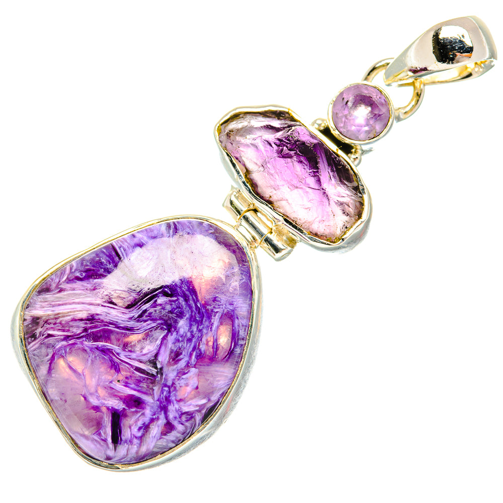 Charoite Pendants handcrafted by Ana Silver Co - PD30796 - Photo 2
