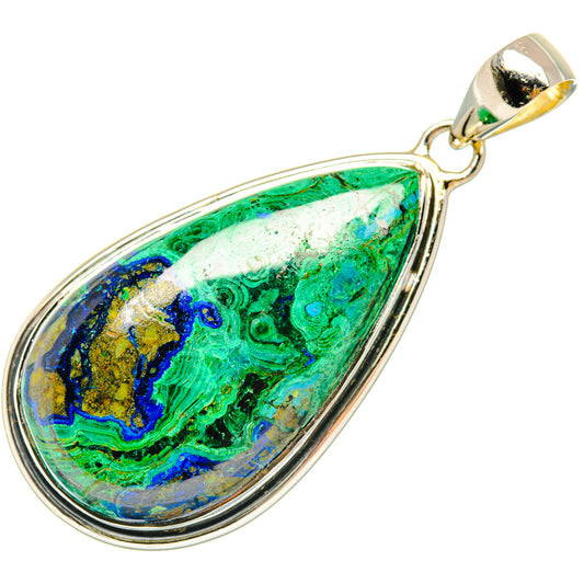 Azurite In Malachite Pendants handcrafted by Ana Silver Co - PD30800 - Photo 2