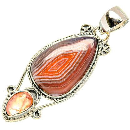 Botswana Agate Pendants handcrafted by Ana Silver Co - PD30816 - Photo 2