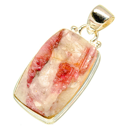Pink Tourmaline In Quartz Pendants handcrafted by Ana Silver Co - PD3082