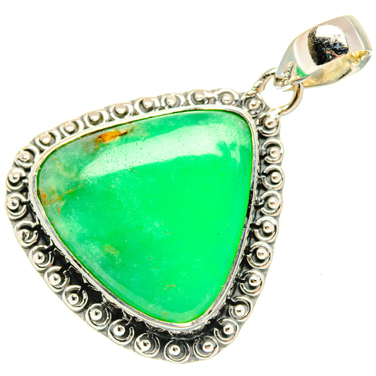 Chrysoprase Pendants handcrafted by Ana Silver Co - PD30831 - Photo 2