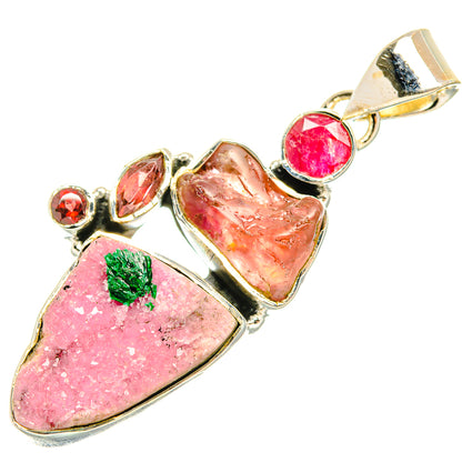 Cobalto Calcite Druzy Pendants handcrafted by Ana Silver Co - PD30866 - Photo 2
