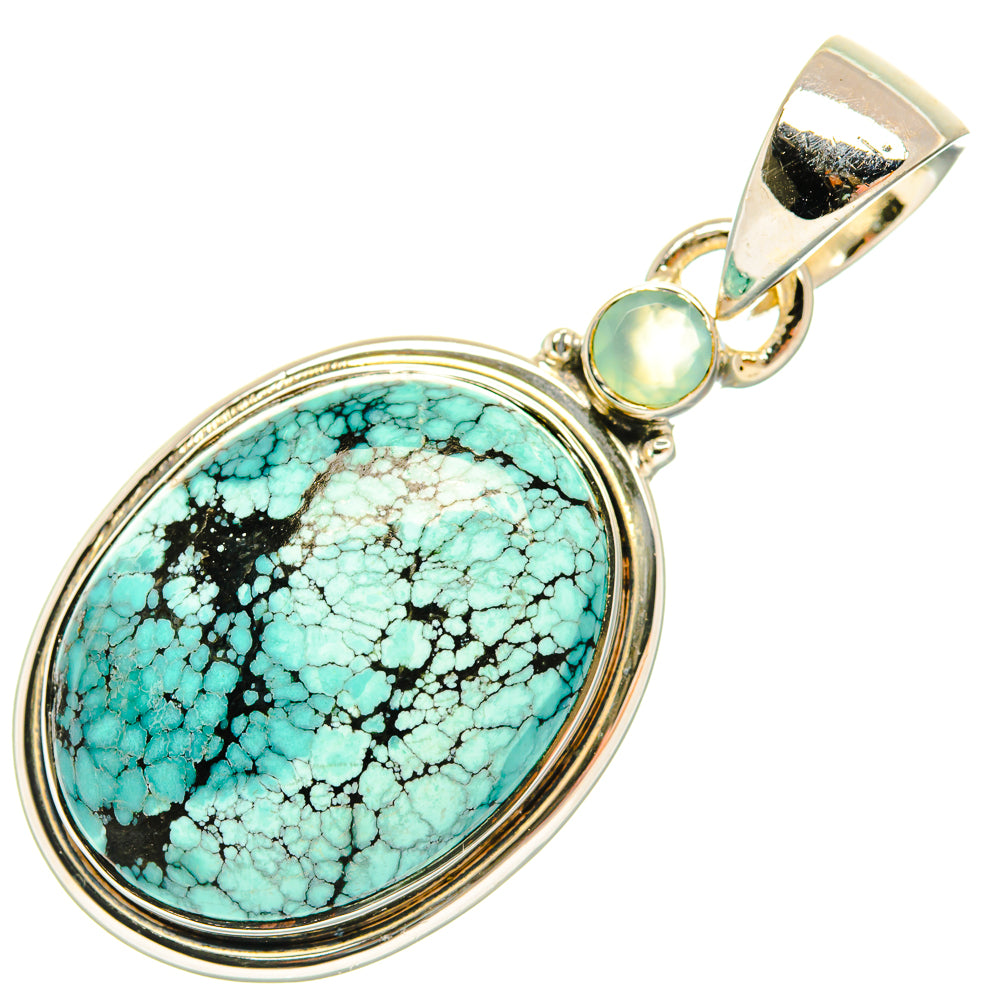 Tibetan Turquoise Pendants handcrafted by Ana Silver Co - PD30876 - Photo 2