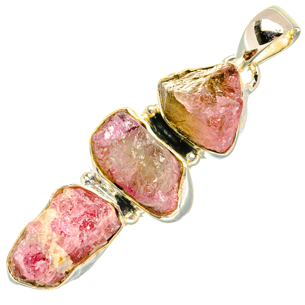 Pink Tourmaline Pendants handcrafted by Ana Silver Co - PD30878 - Photo 2