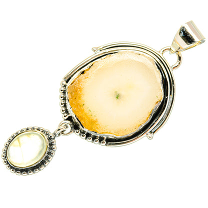White Solar Quartz Pendants handcrafted by Ana Silver Co - PD30879 - Photo 2