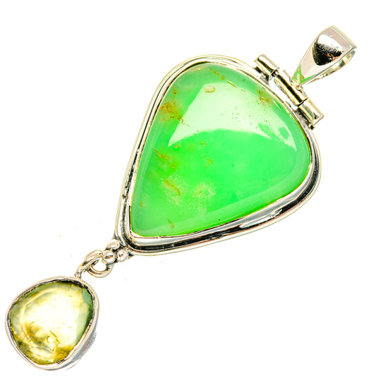 Chrysoprase Pendants handcrafted by Ana Silver Co - PD30881 - Photo 2