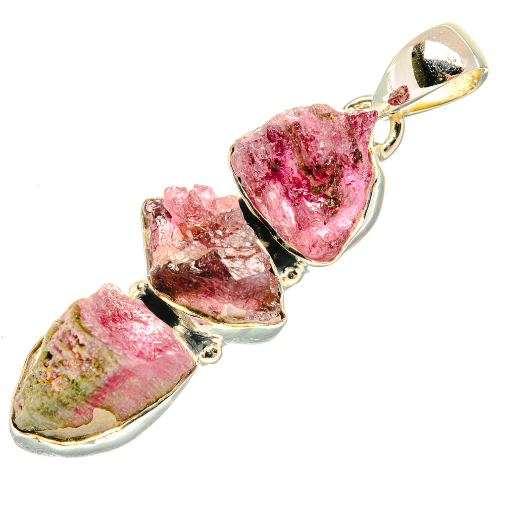 Pink Tourmaline Pendants handcrafted by Ana Silver Co - PD30883 - Photo 2