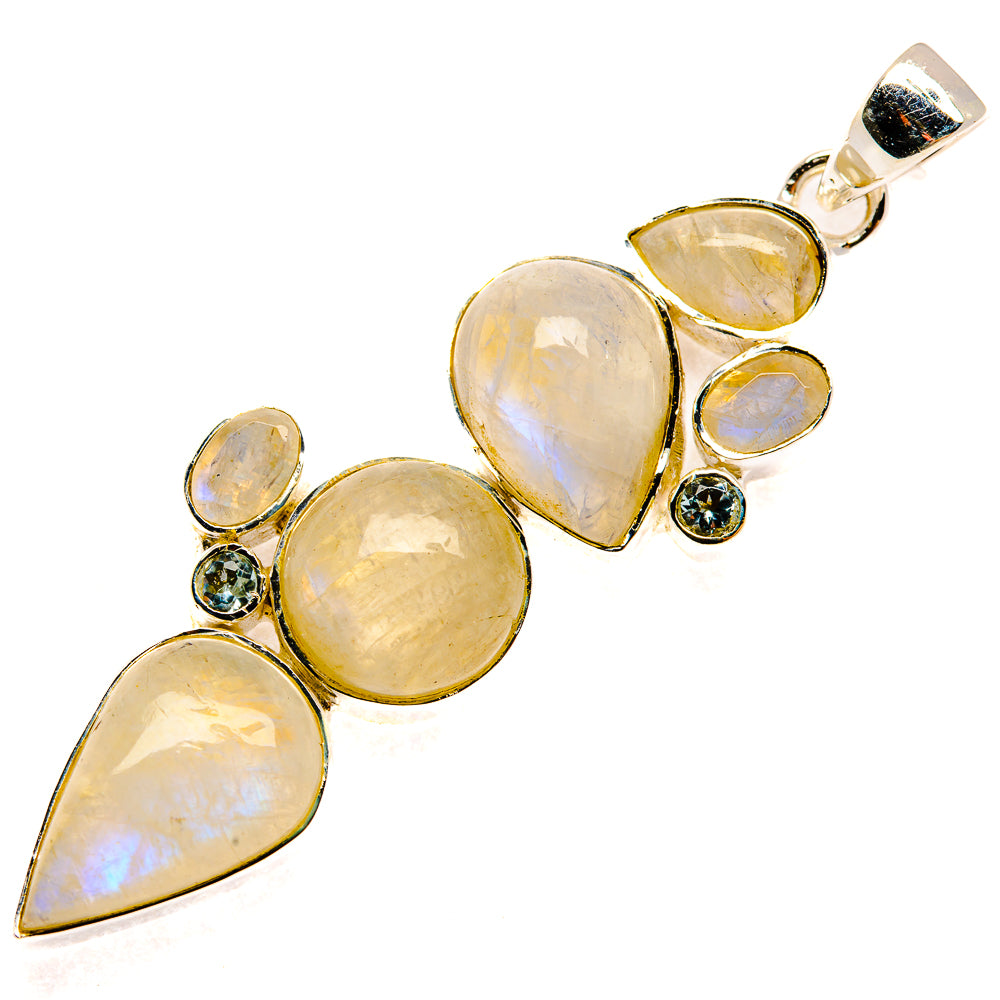Rainbow Moonstone Pendants handcrafted by Ana Silver Co - PD30888 - Photo 2