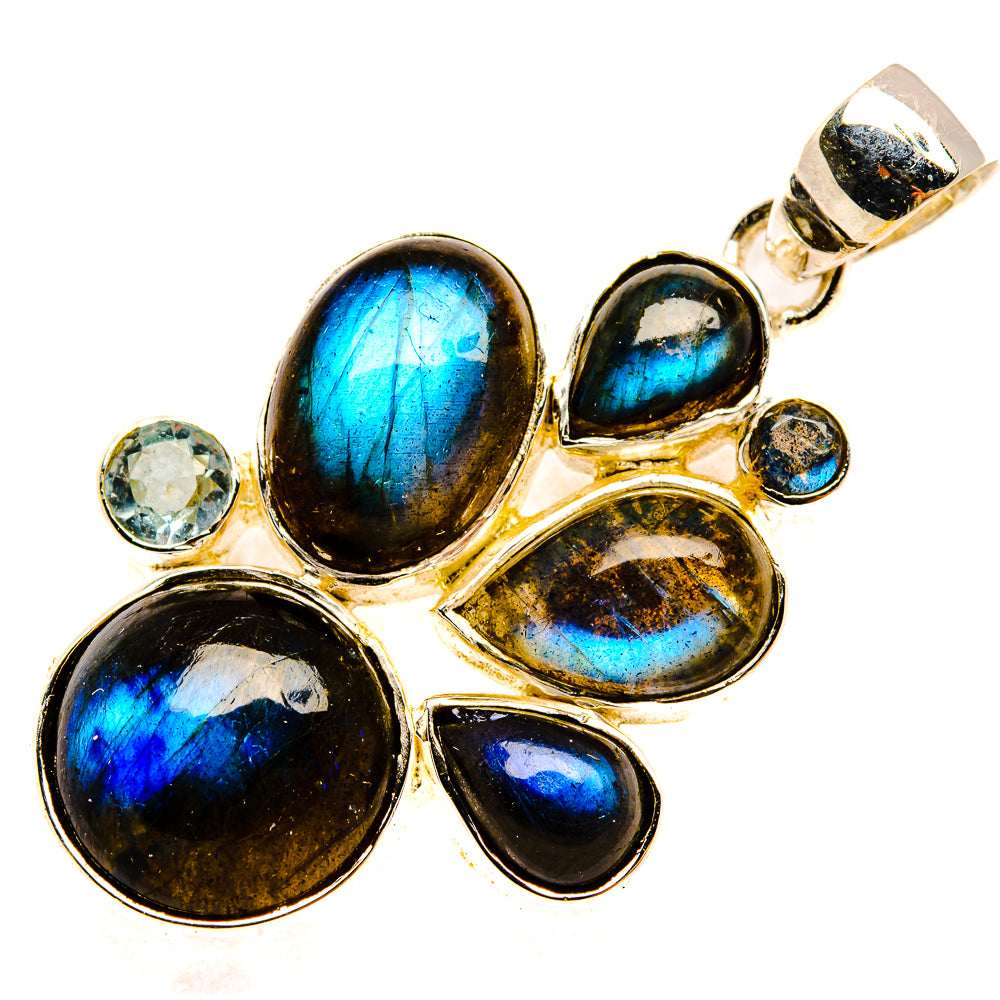 Labradorite Pendants handcrafted by Ana Silver Co - PD30894 - Photo 2