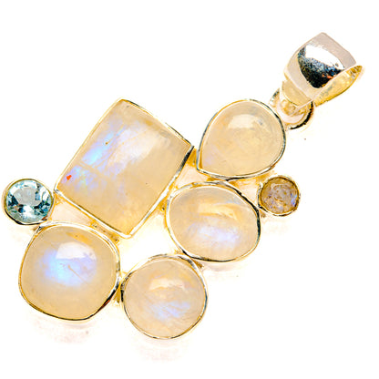 Rainbow Moonstone Pendants handcrafted by Ana Silver Co - PD30901 - Photo 2