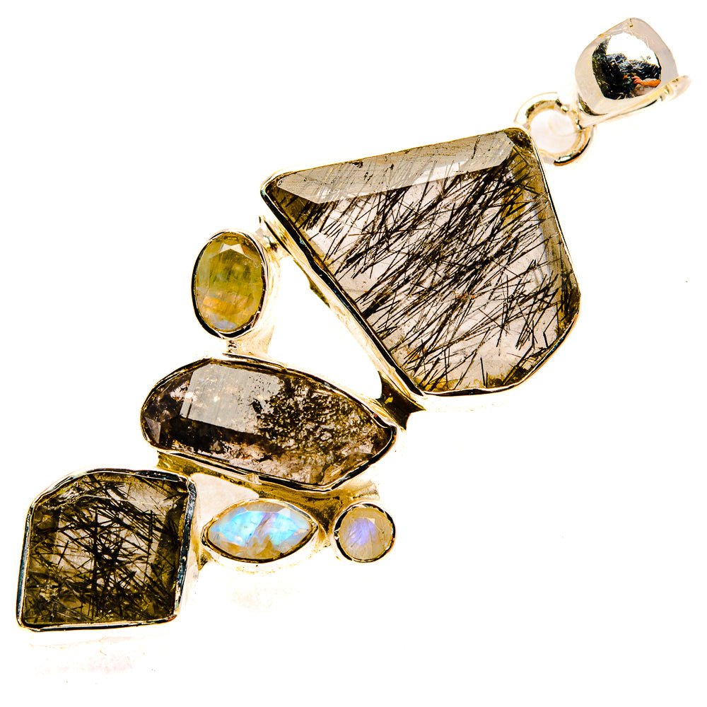 Tourmalinated Quartz Pendants handcrafted by Ana Silver Co - PD30908 - Photo 2