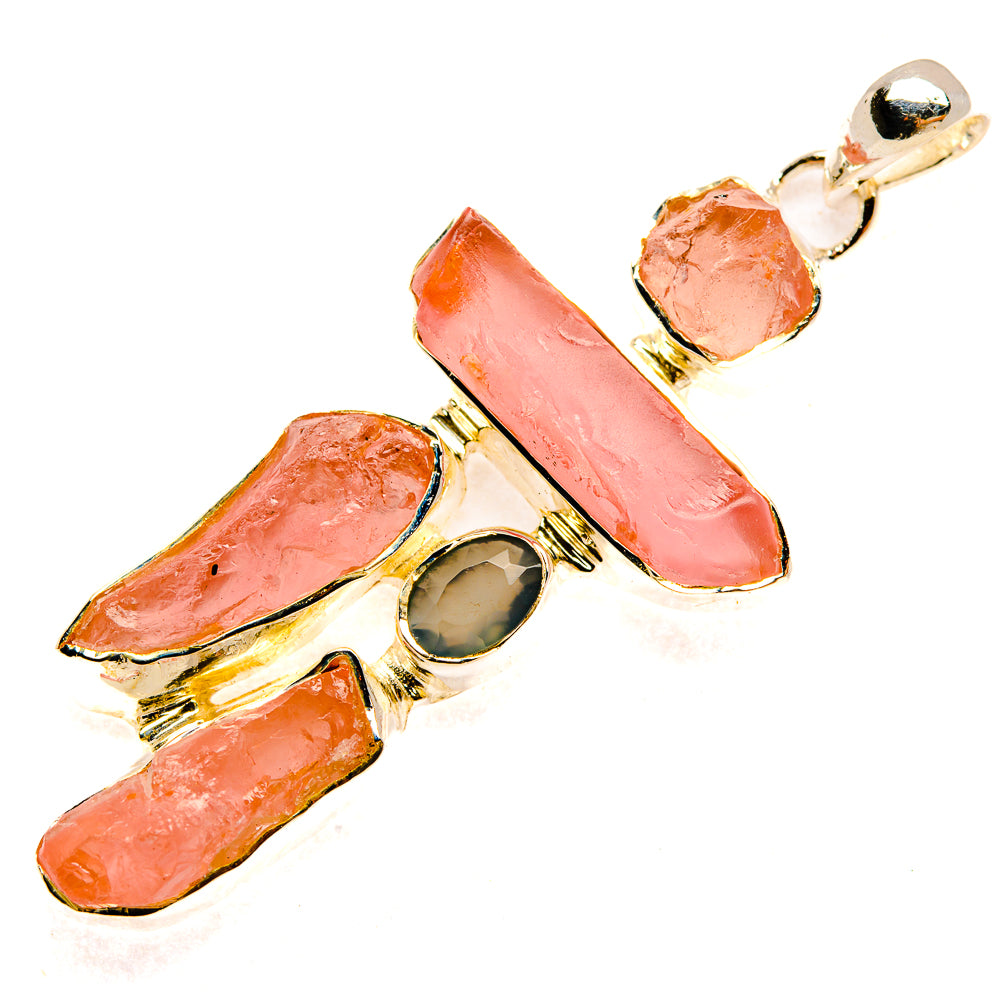 Rose Quartz Pendants handcrafted by Ana Silver Co - PD30919 - Photo 2