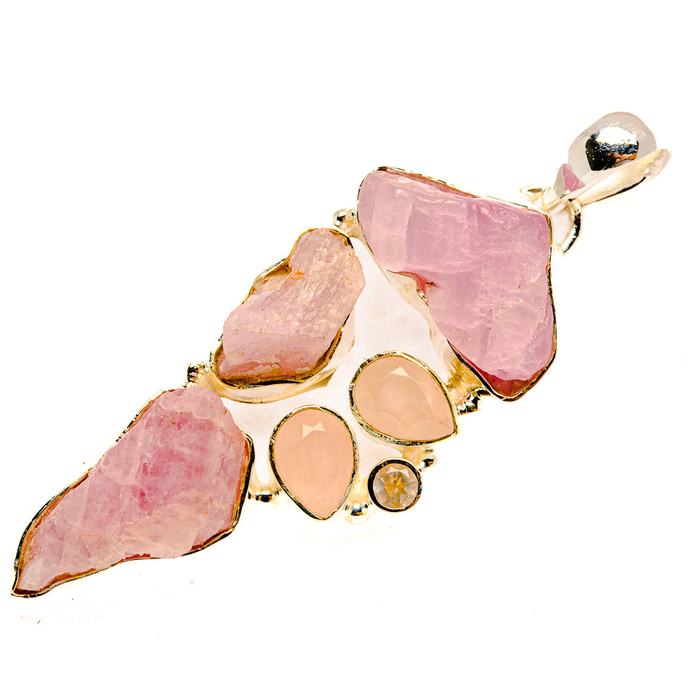 Rose Quartz Pendants handcrafted by Ana Silver Co - PD30920 - Photo 2