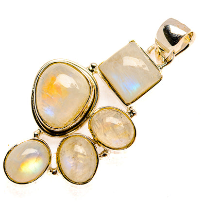 Rainbow Moonstone Pendants handcrafted by Ana Silver Co - PD30923 - Photo 2