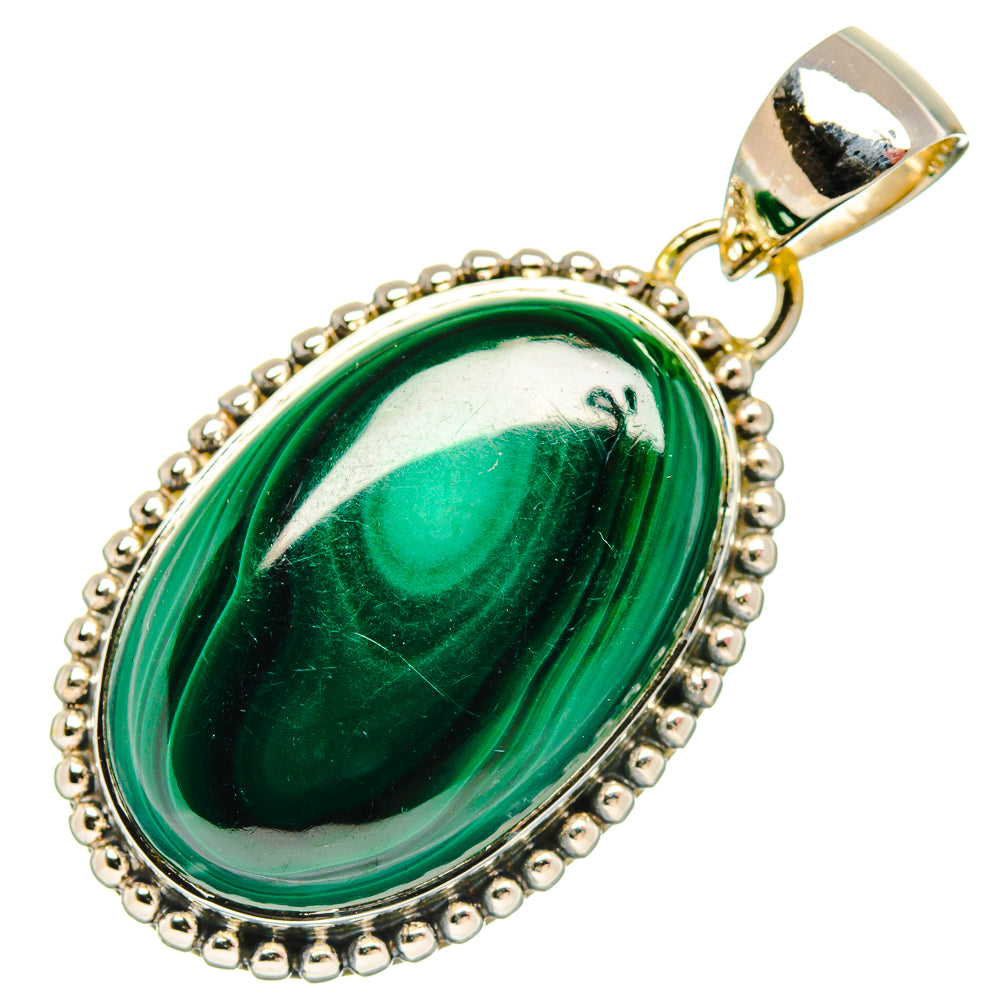 Malachite Pendants handcrafted by Ana Silver Co - PD30946 - Photo 2