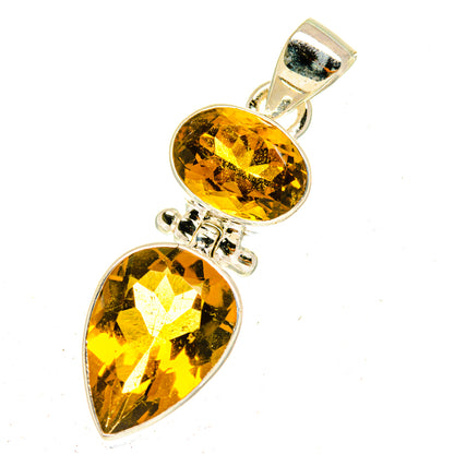 Mandarin Citrine Pendants handcrafted by Ana Silver Co - PD3095