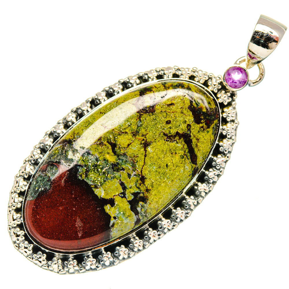 Dragon's Blood Stone Pendants handcrafted by Ana Silver Co - PD30952 - Photo 2