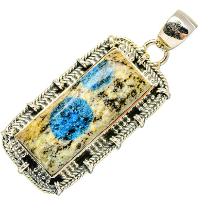 K2 Blue Azurite Pendants handcrafted by Ana Silver Co - PD30965 - Photo 2