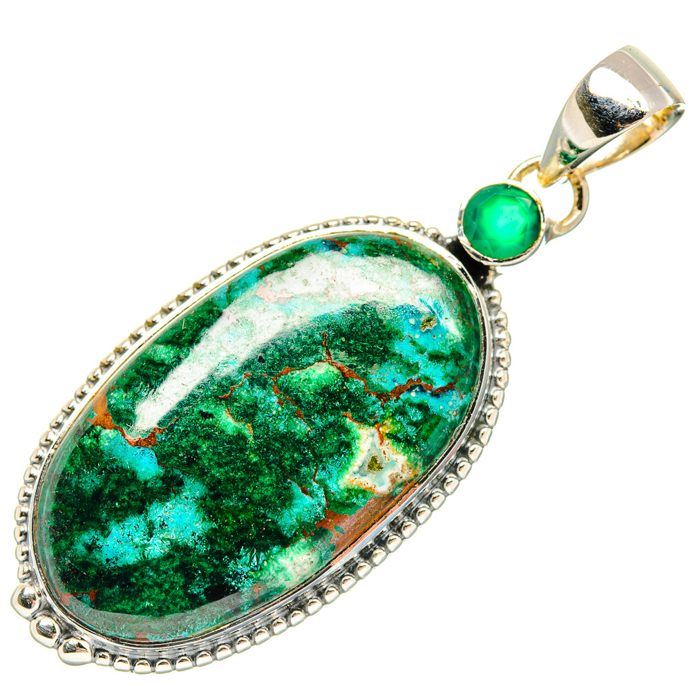 Malachite Pendants handcrafted by Ana Silver Co - PD30966 - Photo 2