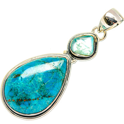Chrysocolla Pendants handcrafted by Ana Silver Co - PD30972 - Photo 2
