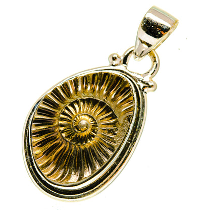 Pyrite Fossil Pendants handcrafted by Ana Silver Co - PD3098