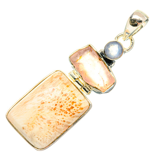 Scolecite Pendants handcrafted by Ana Silver Co - PD30981 - Photo 2