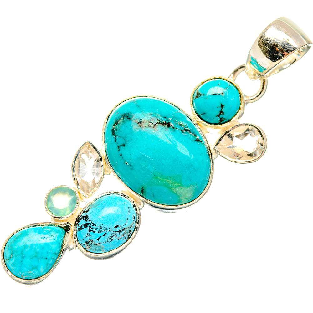 Tibetan Turquoise Pendants handcrafted by Ana Silver Co - PD30987 - Photo 2