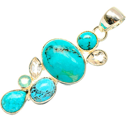 Tibetan Turquoise Pendants handcrafted by Ana Silver Co - PD30987 - Photo 2