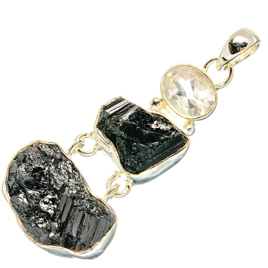 Black Tourmaline Pendants handcrafted by Ana Silver Co - PD30991 - Photo 2