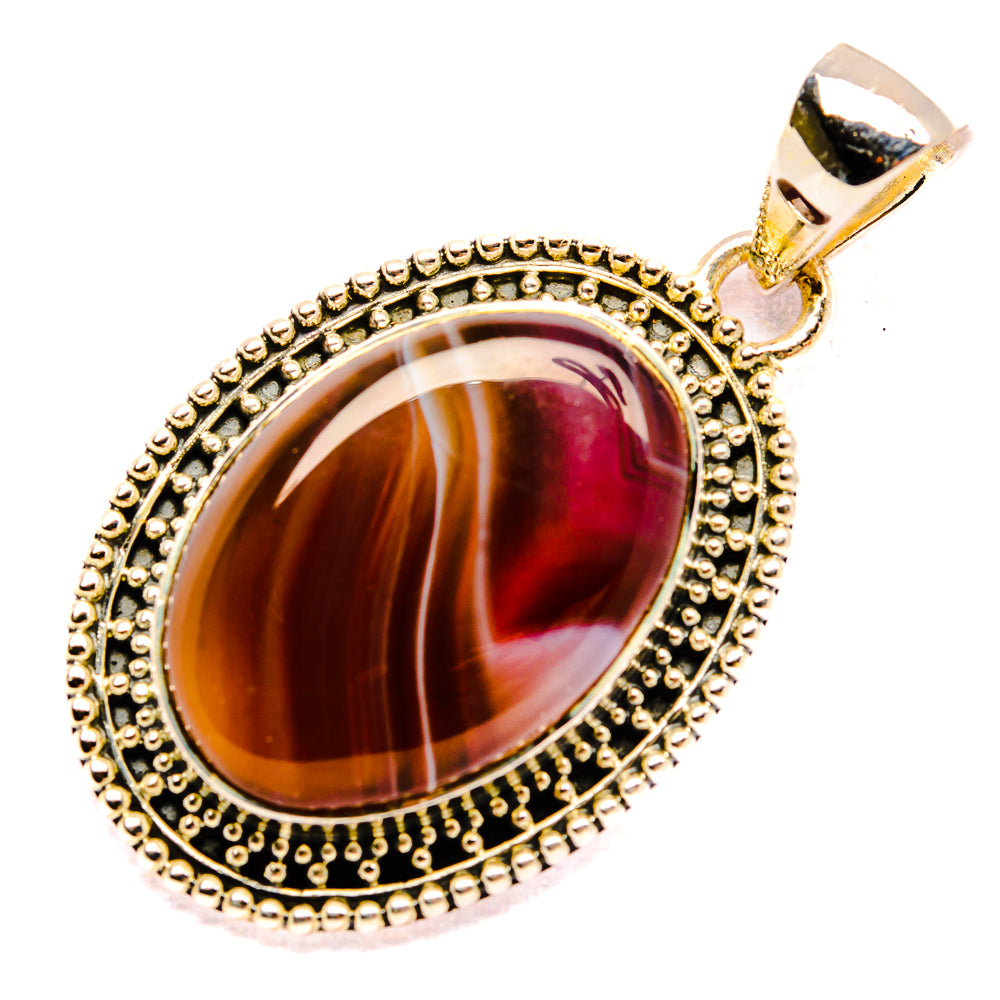 Botswana Agate Pendants handcrafted by Ana Silver Co - PD30998 - Photo 2