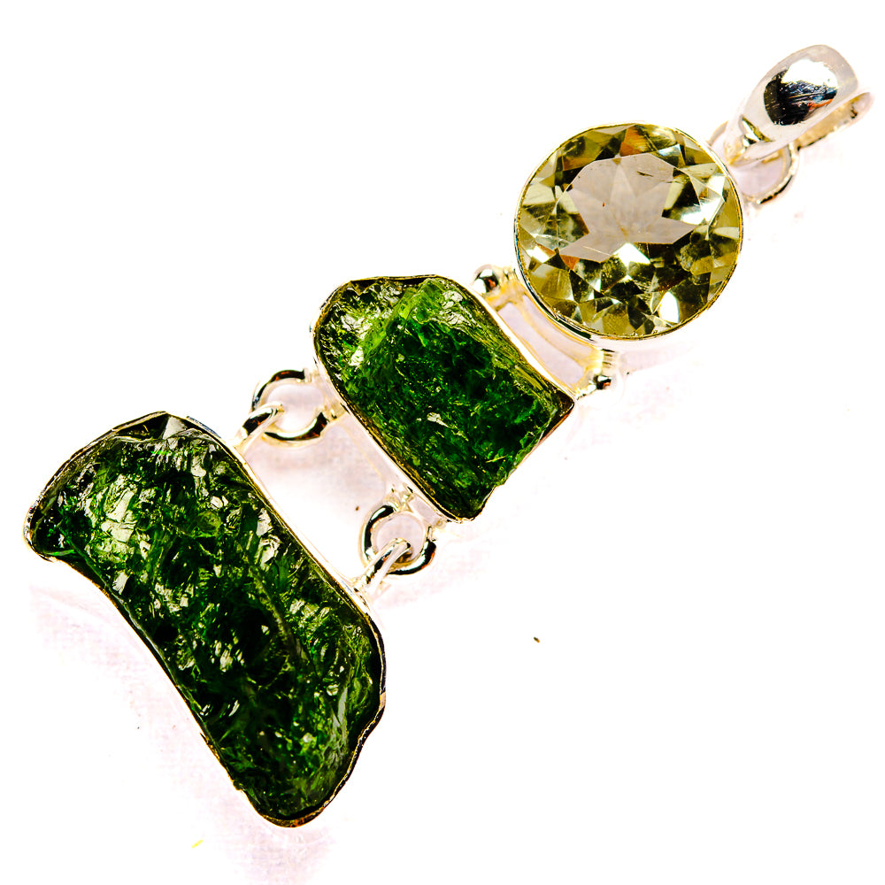 Chrome Diopside Pendants handcrafted by Ana Silver Co - PD31024 - Photo 2
