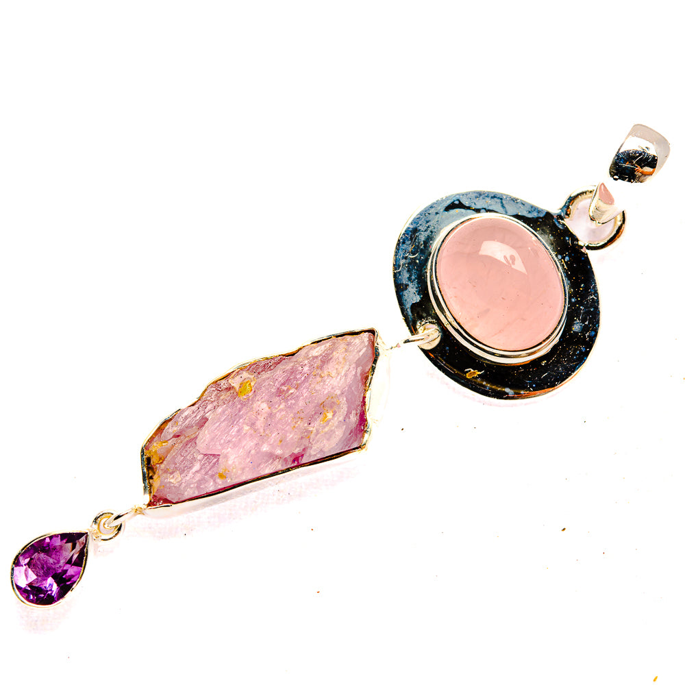 Rose Quartz Pendants handcrafted by Ana Silver Co - PD31032 - Photo 2