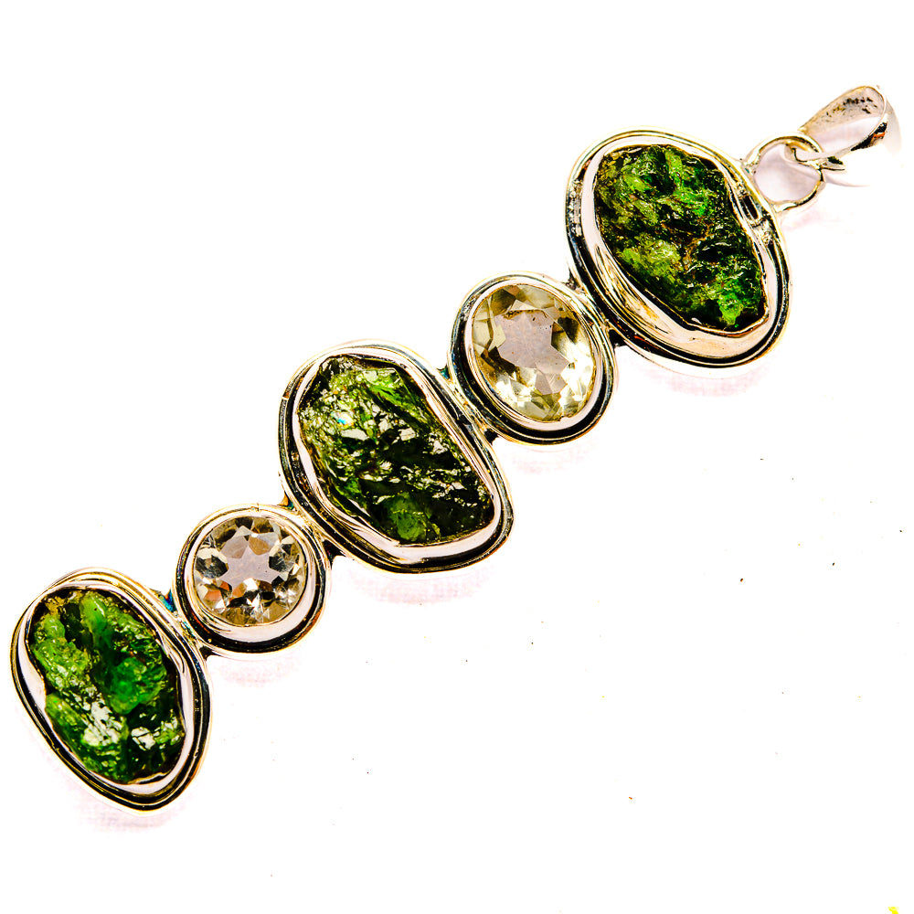 Chrome Diopside Pendants handcrafted by Ana Silver Co - PD31041 - Photo 2