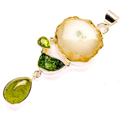 White Solar Quartz Pendants handcrafted by Ana Silver Co - PD31042 - Photo 2