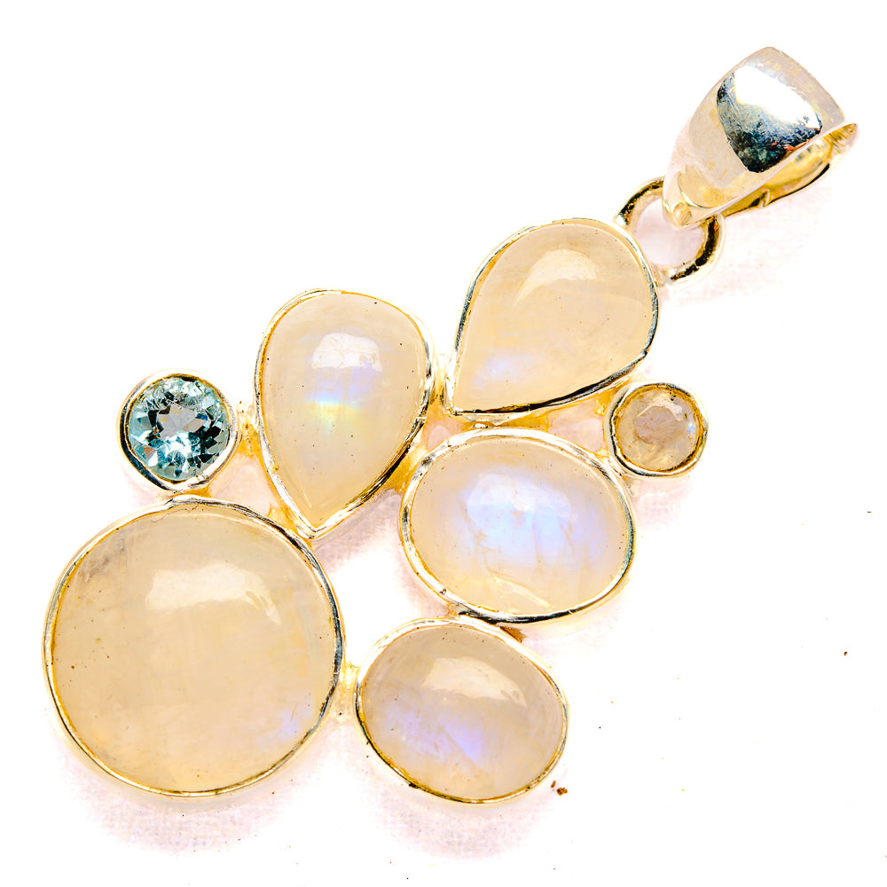 Rainbow Moonstone Pendants handcrafted by Ana Silver Co - PD31044 - Photo 2