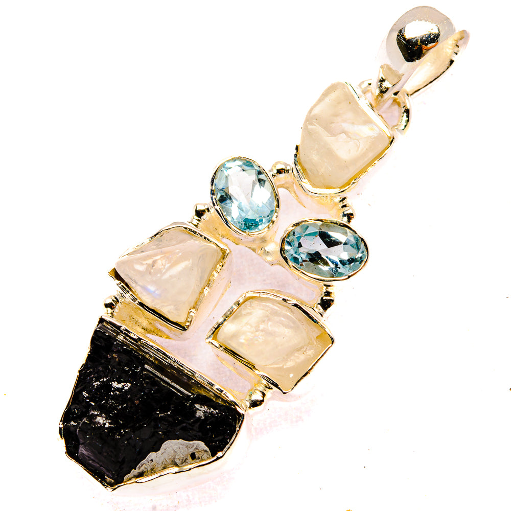 Black Tourmaline Pendants handcrafted by Ana Silver Co - PD31056 - Photo 2