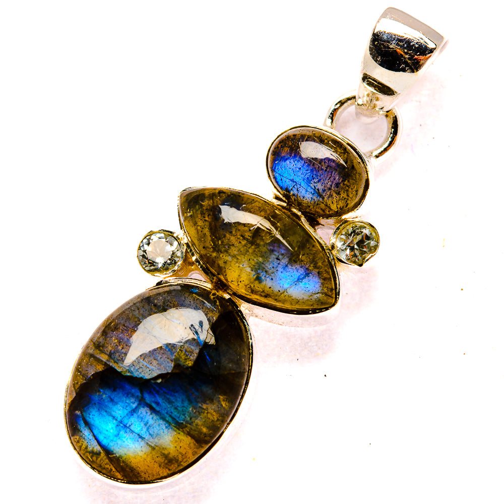 Labradorite Pendants handcrafted by Ana Silver Co - PD31072 - Photo 2