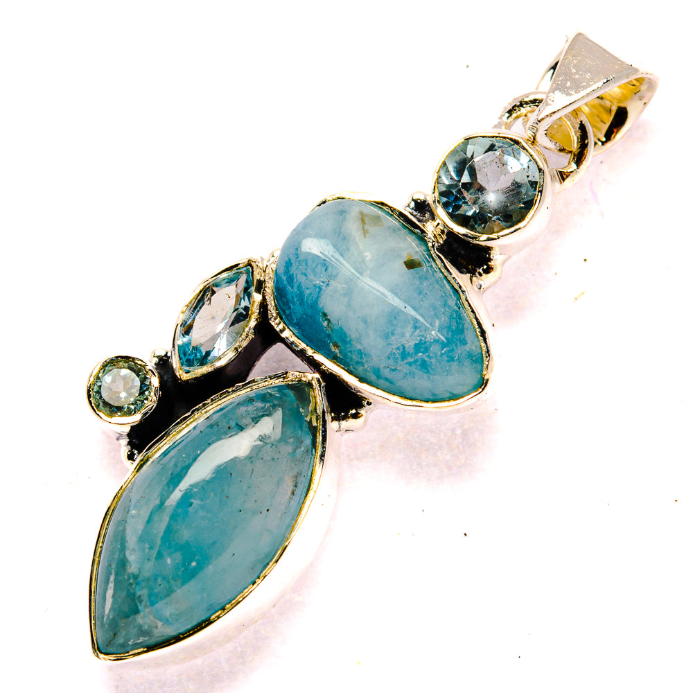 Aquamarine Pendants handcrafted by Ana Silver Co - PD31075 - Photo 2
