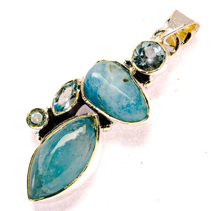 Aquamarine Pendants handcrafted by Ana Silver Co - PD31075 - Photo 2