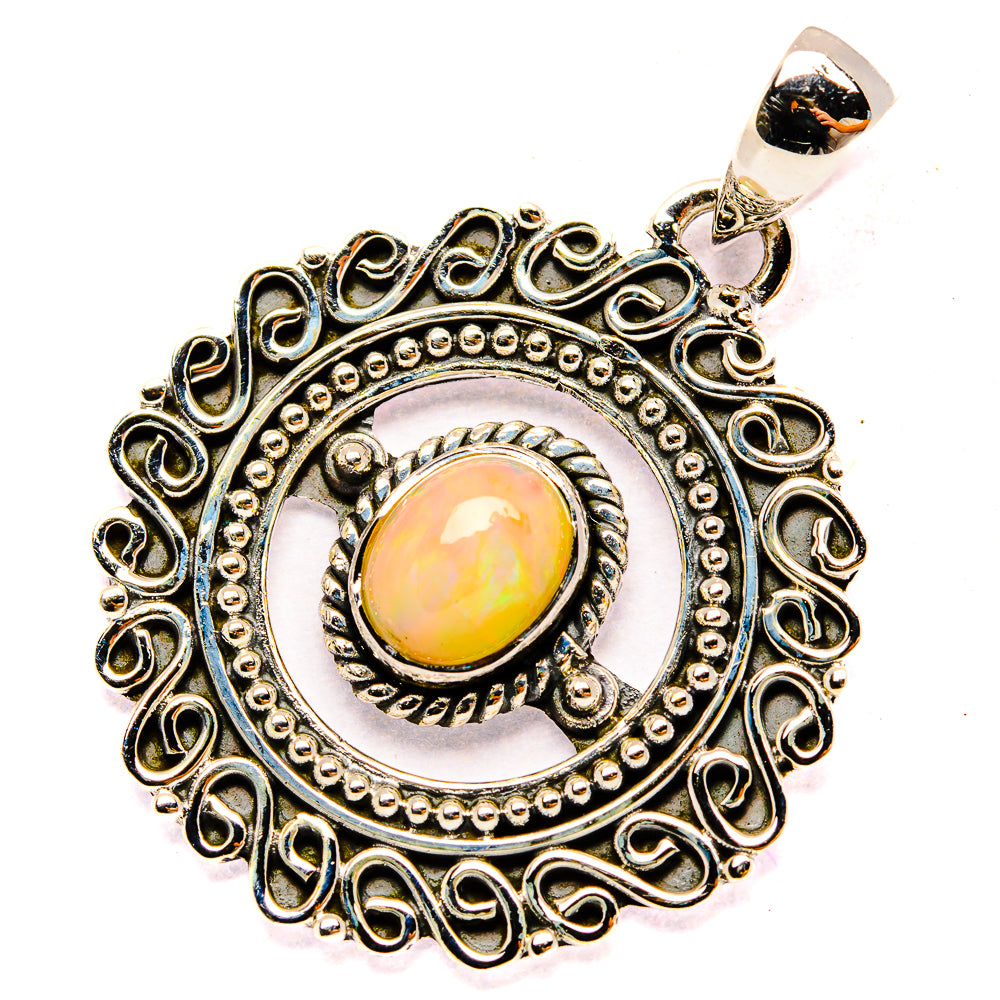Ethiopian Opal Pendants handcrafted by Ana Silver Co - PD31076 - Photo 2