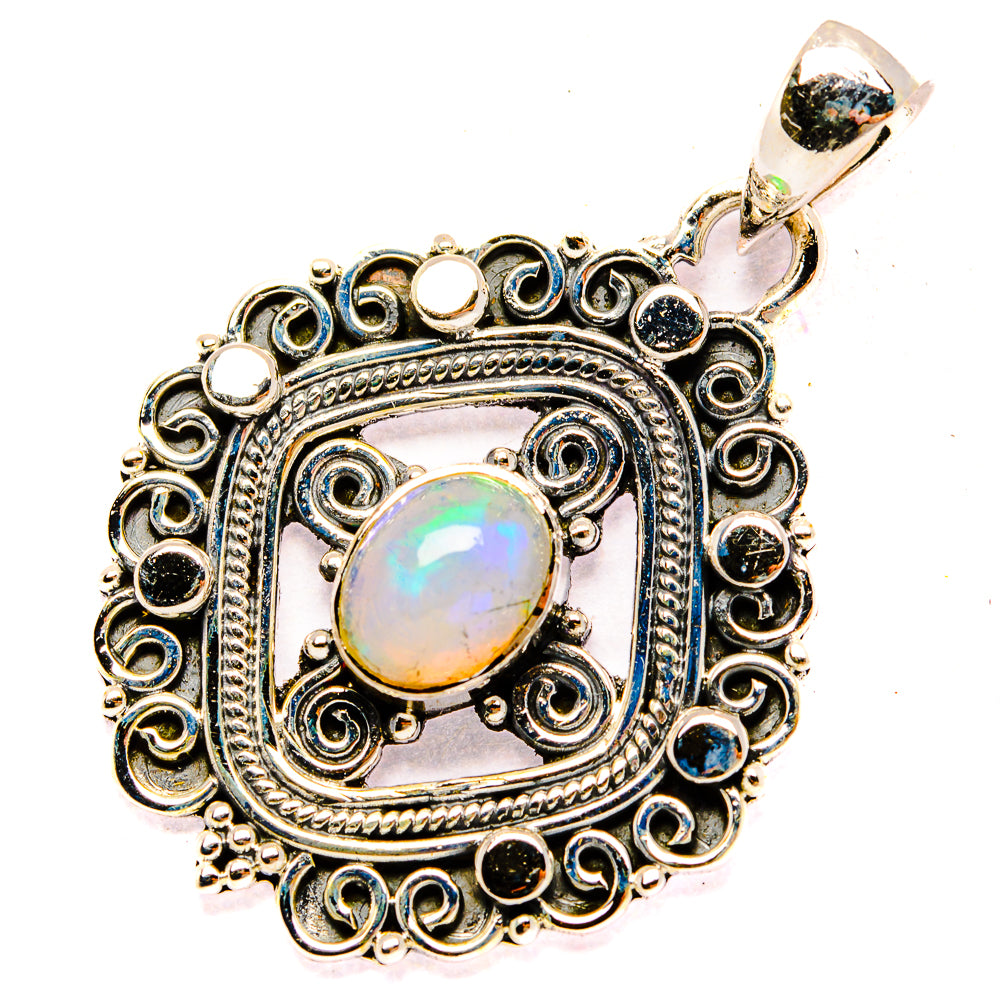 Ethiopian Opal Pendants handcrafted by Ana Silver Co - PD31077 - Photo 2