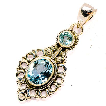 Blue Topaz Pendants handcrafted by Ana Silver Co - PD31078 - Photo 2