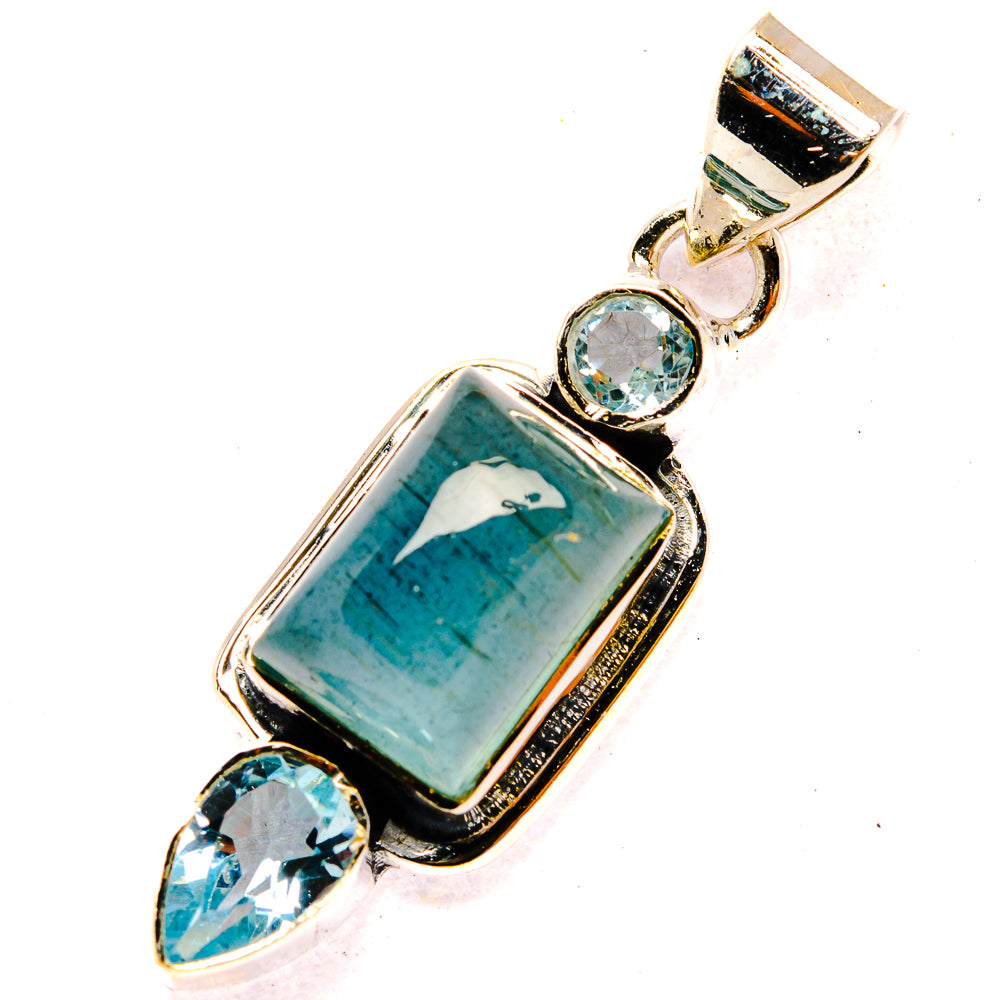 Aquamarine Pendants handcrafted by Ana Silver Co - PD31088 - Photo 2