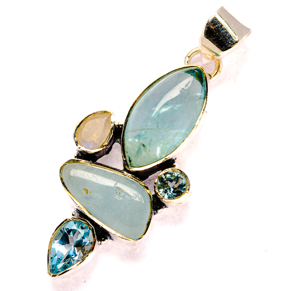 Aquamarine Pendants handcrafted by Ana Silver Co - PD31091 - Photo 2