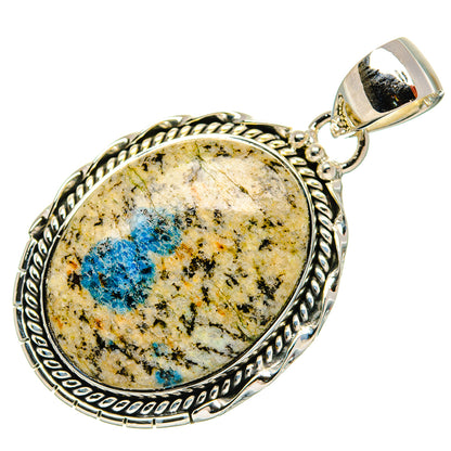 K2 Blue Azurite Pendants handcrafted by Ana Silver Co - PD31108 - Photo 2