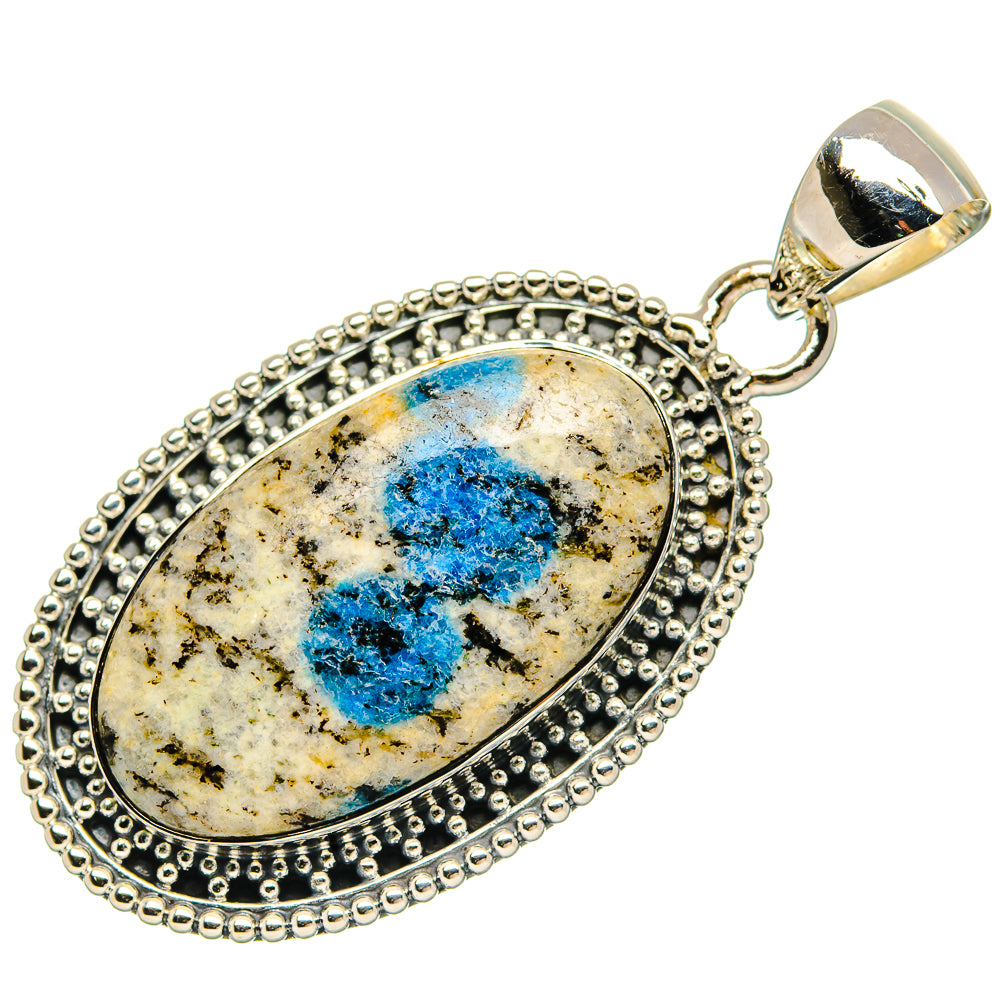 K2 Blue Azurite Pendants handcrafted by Ana Silver Co - PD31113 - Photo 2