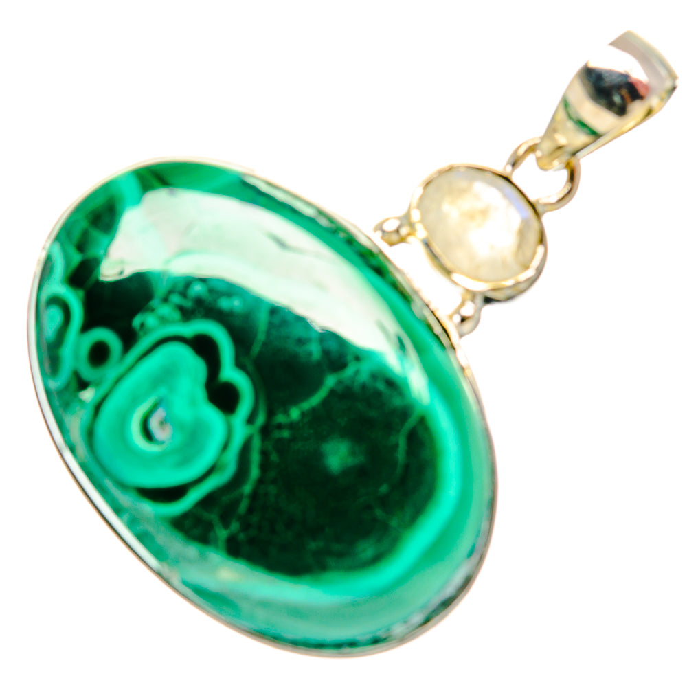 Malachite Pendants handcrafted by Ana Silver Co - PD31115 - Photo 2