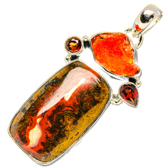 Moroccan Agate Pendants handcrafted by Ana Silver Co - PD31138 - Photo 2